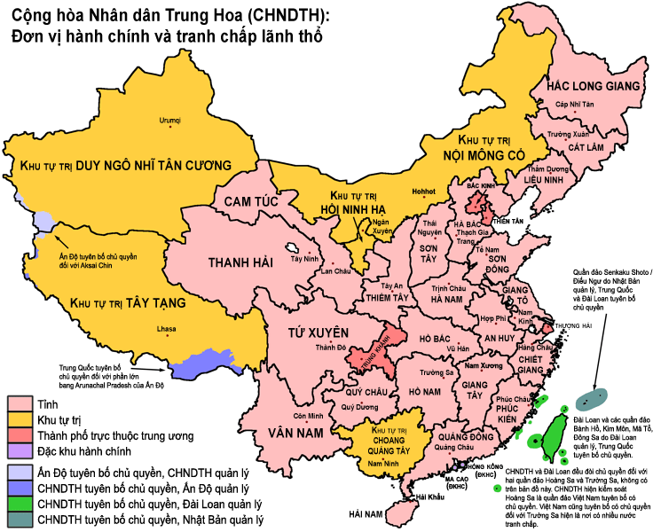 Trung Quốc có bao nhiêu tỉnh